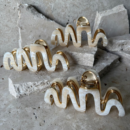 Luxury Wave Claw Clips