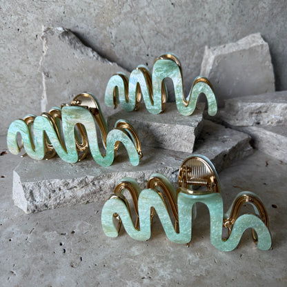 Luxury Wave Claw Clips