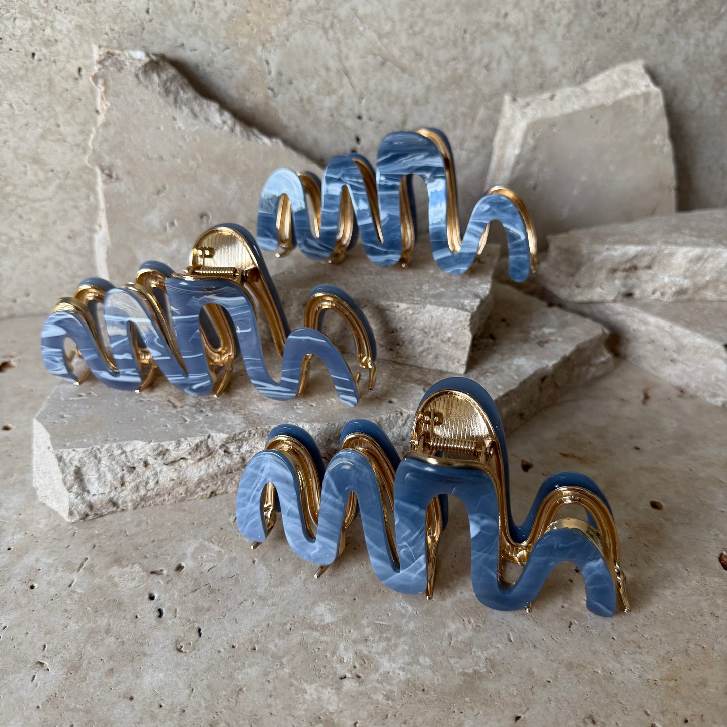 Luxury Wave Claw Clips